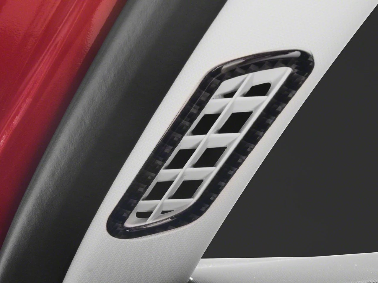 SpeedForm A-Pillar Vent Trim; Black Carbon Fiber (21-25 Mustang Mach-E)