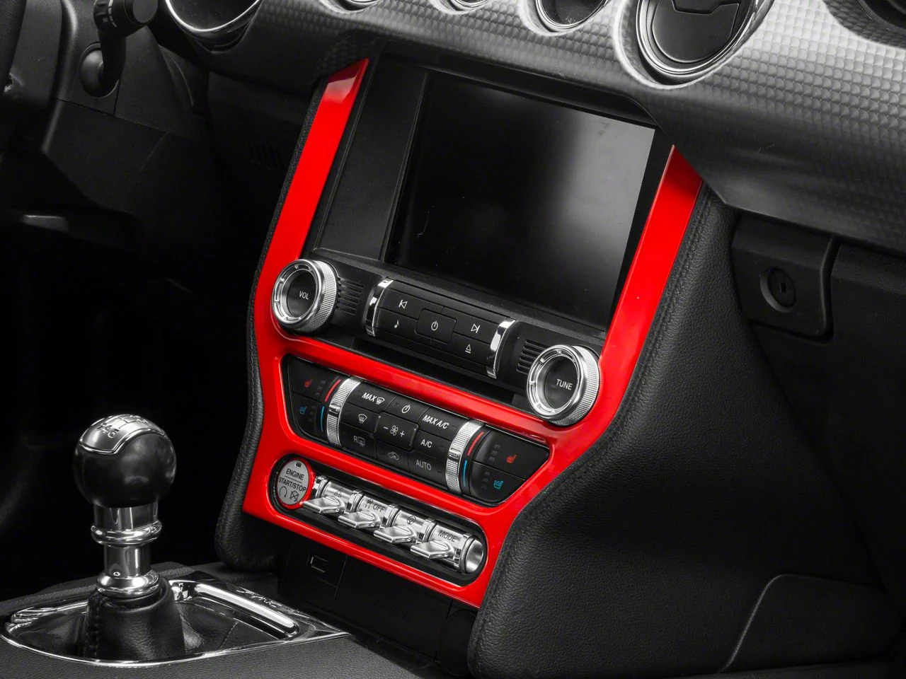 SpeedForm Center Console Trim; Red (15-23 Mustang)