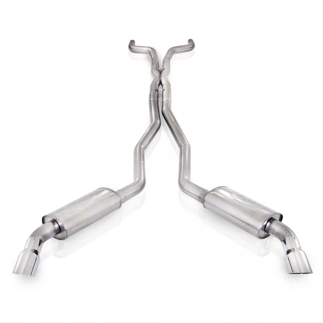 Stainless Works S-Tube Turbo Cat-Back Exhaust with Polished Tips; Factory Connect (10-15 Camaro SS)