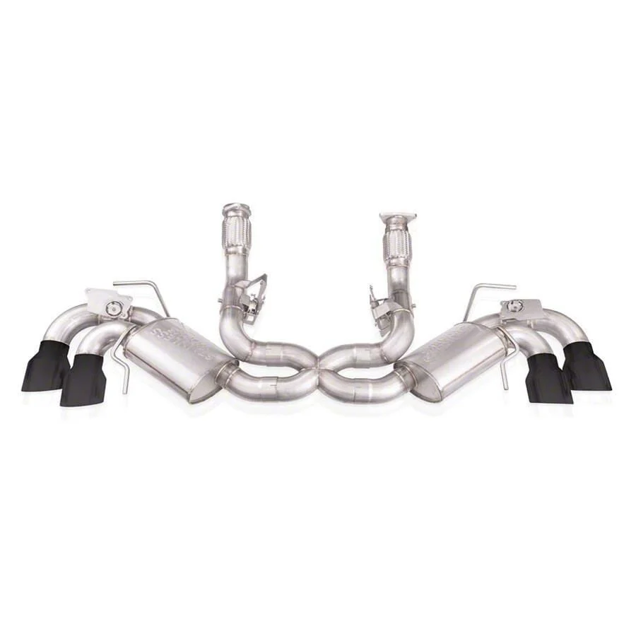 Stainless Works Legend Series Cat-Back Exhaust with Black Tips (20-26 6.2L Corvette C8)