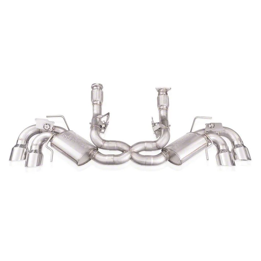 Stainless Works Redline Series Cat-Back Exhaust with Polished Tips (20-26 6.2L Corvette C8)