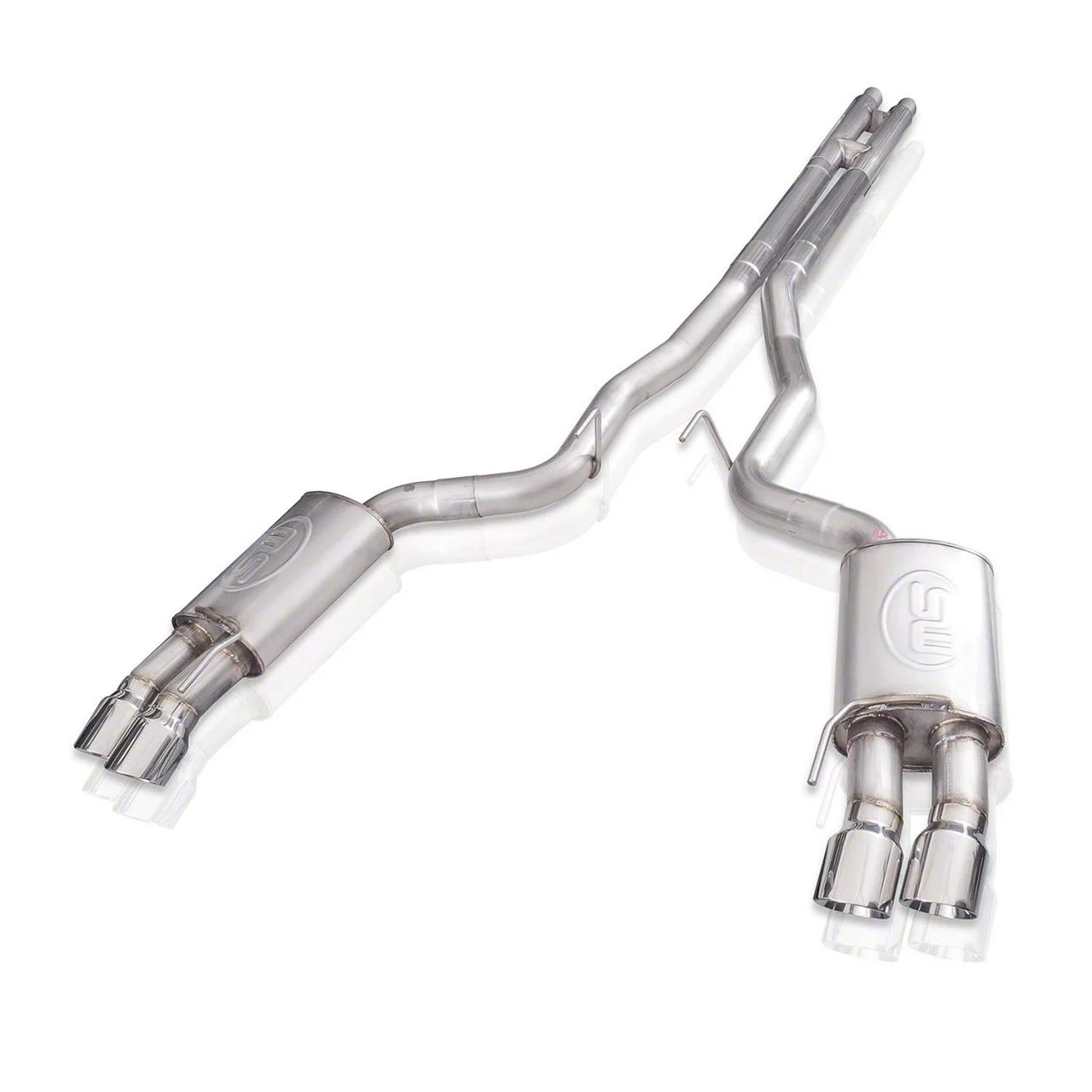 Stainless Works Redline Series Cat-Back Exhaust with H-Pipe and Polished Tips (18-23 Mustang GT w/o Active Exhaust)