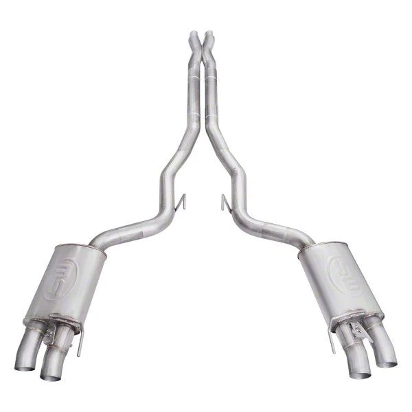 Stainless Works Redline Series Cat-Back Exhaust with X-Pipe; Factory Connect (15-20 Mustang GT350)