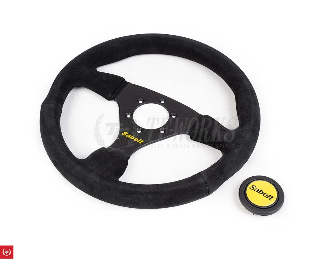 Sabelt SW-633 (2010X) 330mm Flat Spoke Suede Steering Wheel