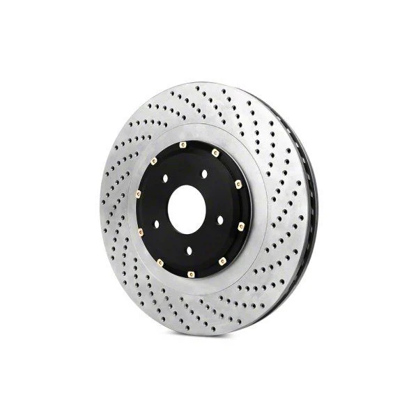 StopTech 2-Piece AeroRotor and Hat Drilled Rotor; Front Passenger Side (06-13 Corvette C6 427, Grand Sport, Z06 w/o Z07 Brake Package)