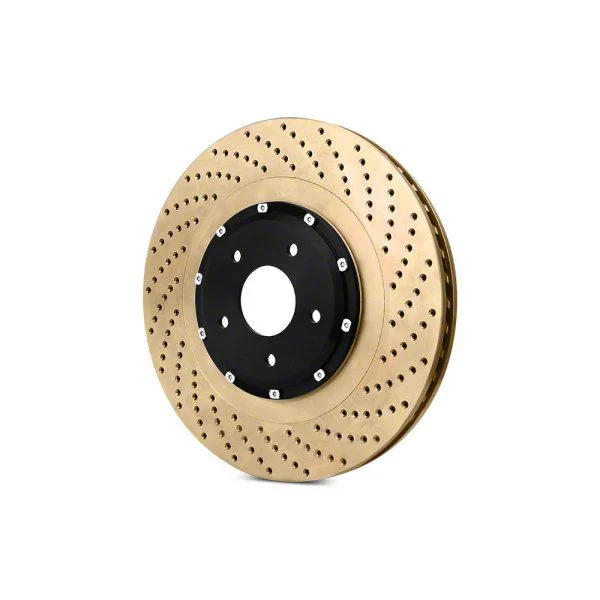 StopTech 2-Piece Zinc Coated AeroRotor and Hat Drilled Rotor; Front Passenger Side (2014 Corvette Stingray w/ Z51 Brake Package)