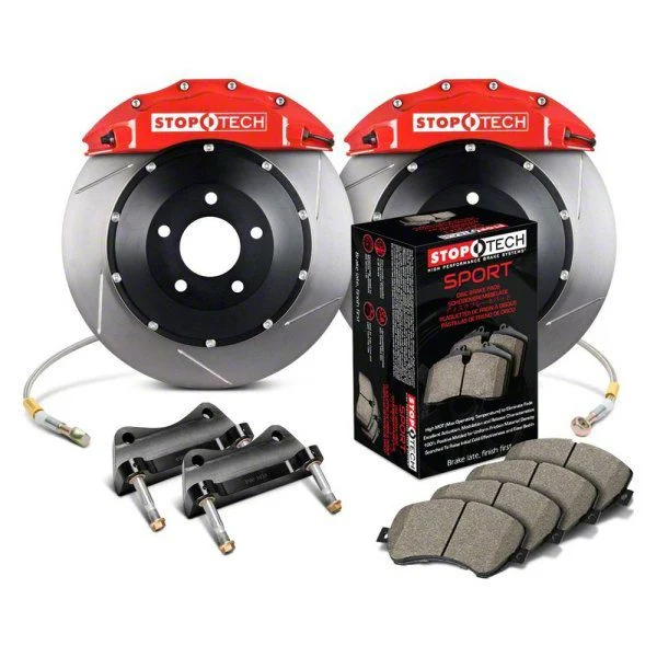 StopTech ST-60 Performance Slotted 2-Piece Front Big Brake Kit with 355x32mm Rotors; Red Calipers (06-13 Corvette C6)