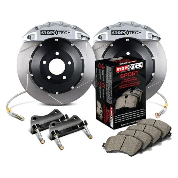 StopTech ST-60 Performance Slotted 2-Piece Front Big Brake Kit with 355x32mm Rotors; Silver Calipers (06-13 Corvette C6)