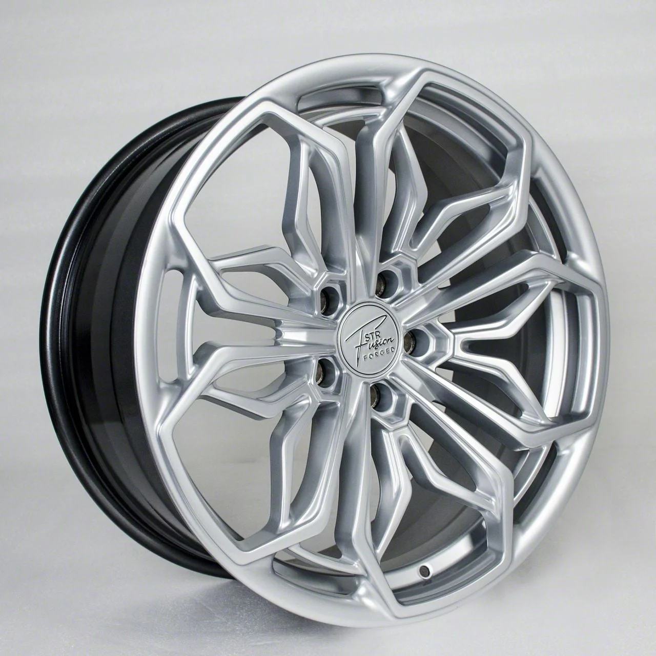 STR Fusion Forged STR802 Hyper Silver Wheel; Rear Only; 20x10.5; 32mm Offset (05-09 Mustang)
