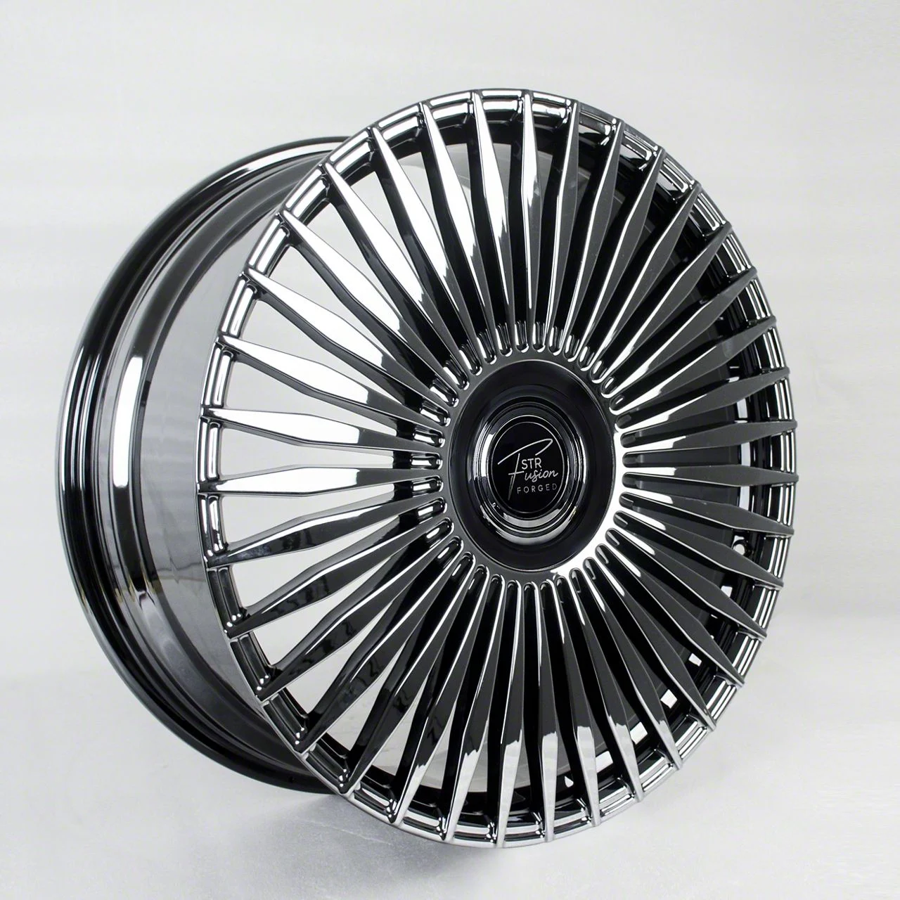 STR Fusion Forged STR803 Black Chrome Wheel; Rear Only; 22x10; 35mm Offset (05-09 Mustang)