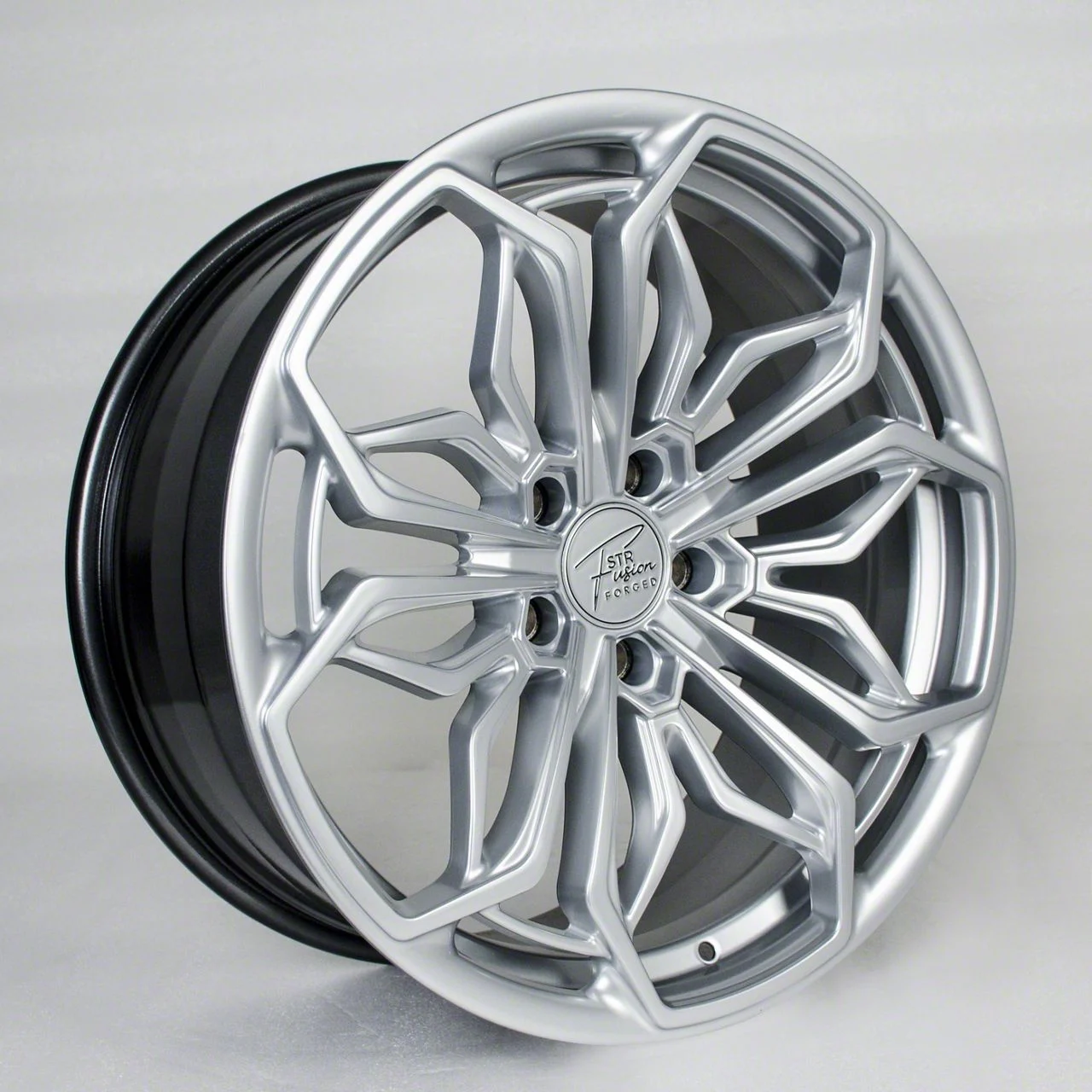 STR Fusion Forged STR802 Hyper Silver Wheel; 20x9; 27mm Offset (15-23 Mustang, Excluding GT500)