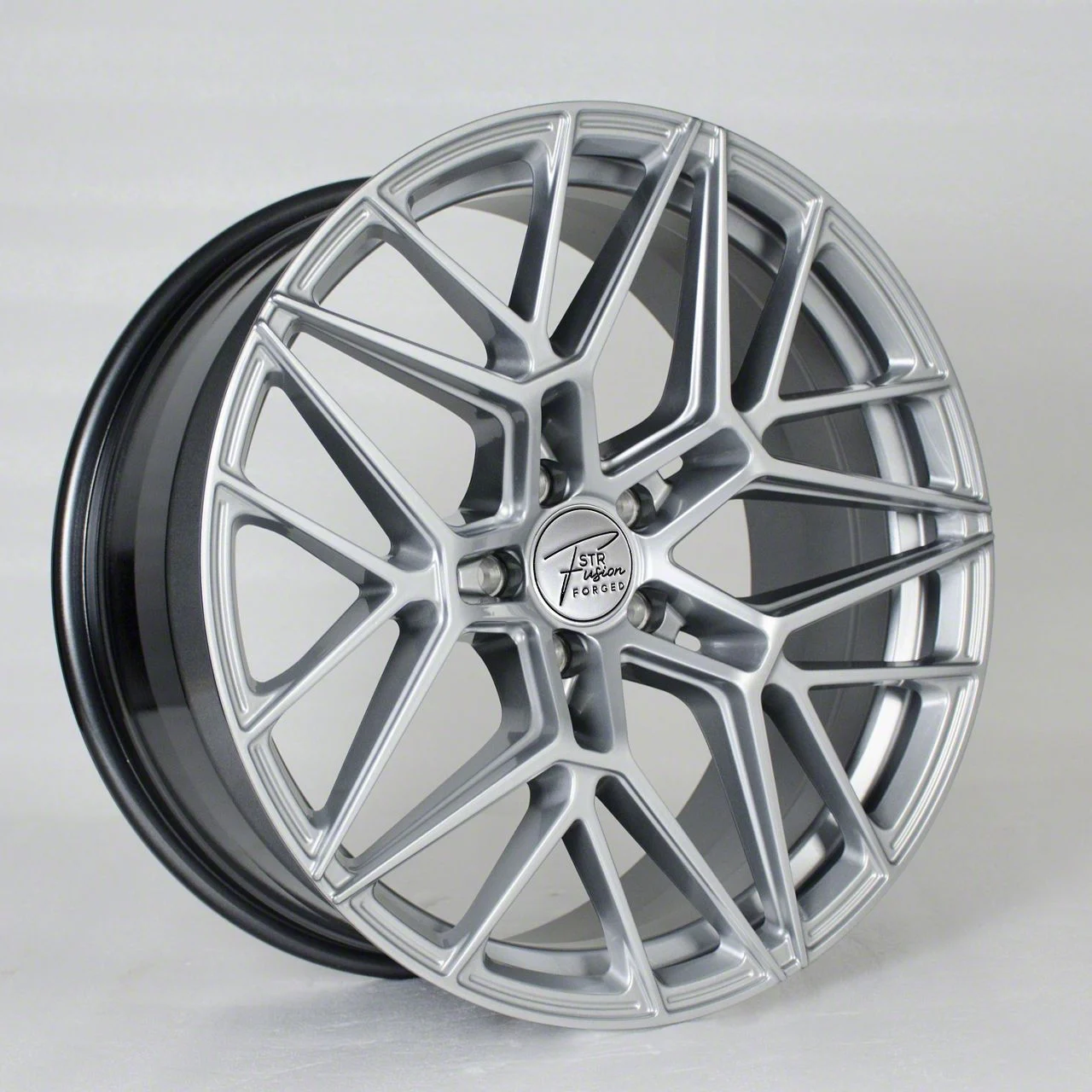 STR Fusion Forged STR801 Hyper Silver Wheel; Rear Only; 20x10.5; 32mm Offset (24-26 Mustang)