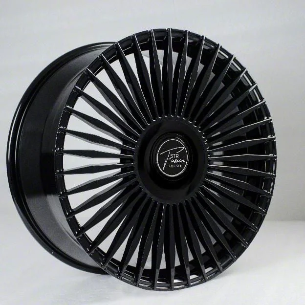 STR Fusion Forged STR803 Gloss Black Wheel; 22x9; 30mm Offset (24-26 Mustang)