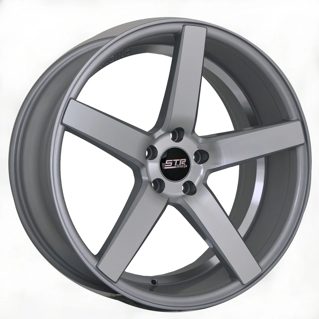 STR Racing STR607 Silver Machined Face Wheel; 20x9; 30mm Offset (10-14 Mustang)