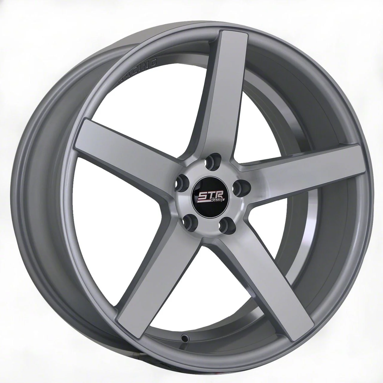STR Racing STR607 Silver Machined Face Wheel; 20x9; 30mm Offset (15-23 Mustang, Excluding GT500)