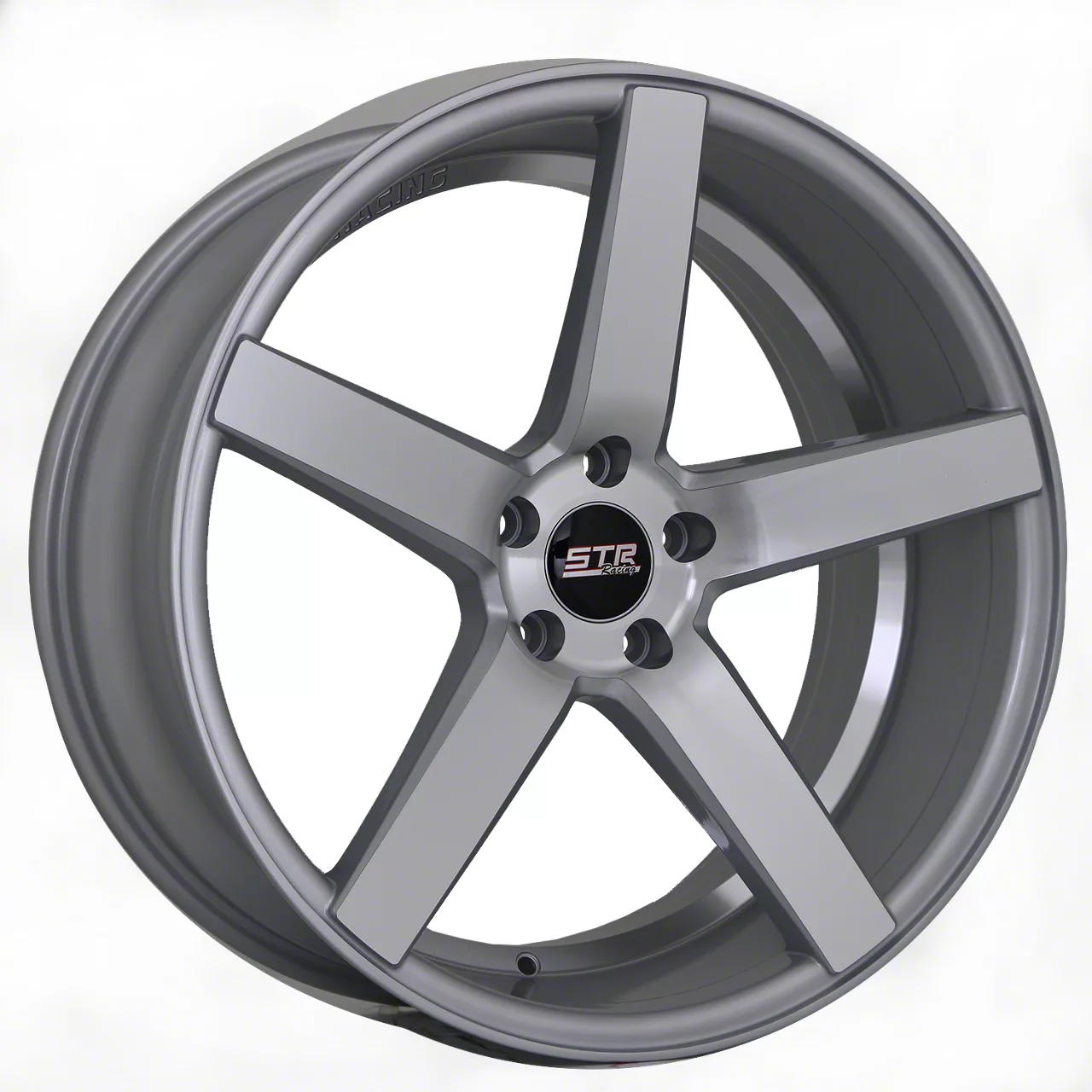 STR Racing STR607 Silver Machined Face Wheel; Rear Only; 20x10.5; 35mm Offset (15-23 Mustang)