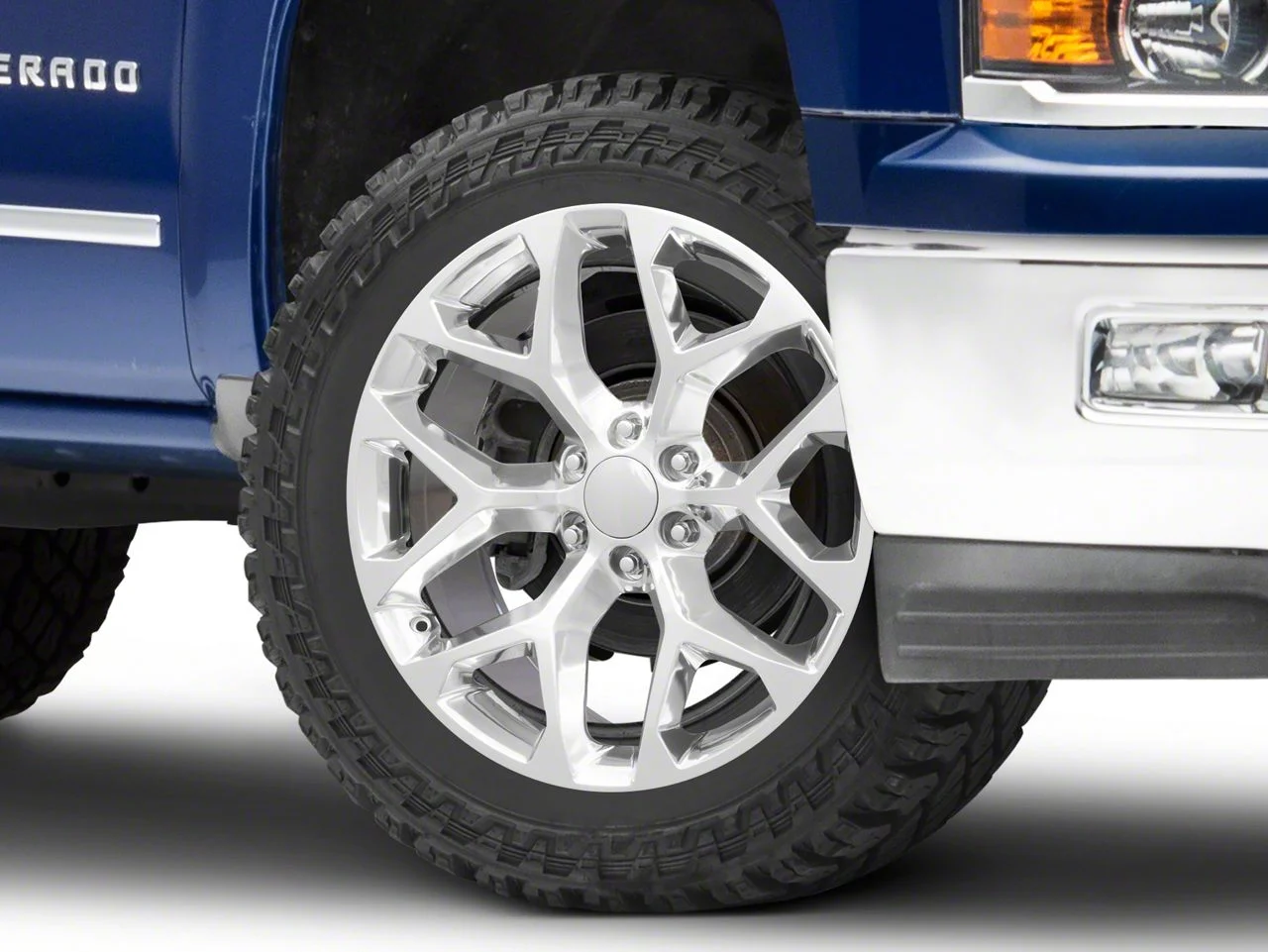 Snowflake High Polished 6-Lug Wheel; 24x10; 31mm Offset (14-18 Silverado 1500)