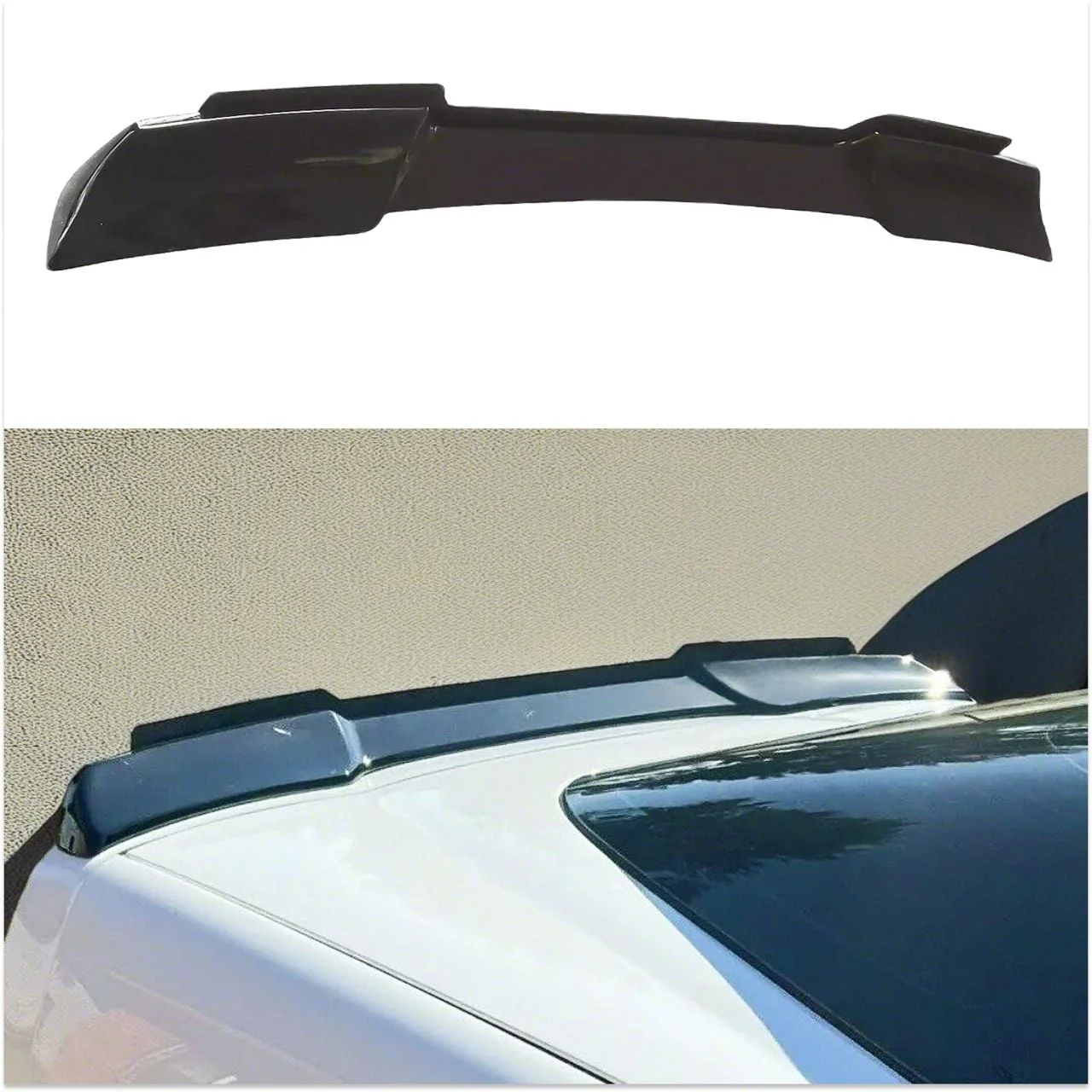 SuperAutoUSA ZR1 Style Extended Rear Spoiler with Removable Gurney Flap; Gloss Black (05-13 Corvette C6)