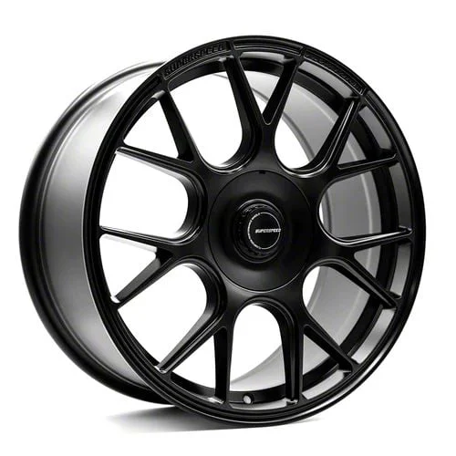Superspeed Wheels RF01 Progressive Matte Black Wheel; 18x8.5; 45mm Offset (10-14 Mustang)