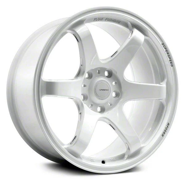 Superspeed Wheels RF06RR Full Paint Speed White Wheel; 18x9.5; 38mm Offset (16-24 Camaro LS, LT, LT1)