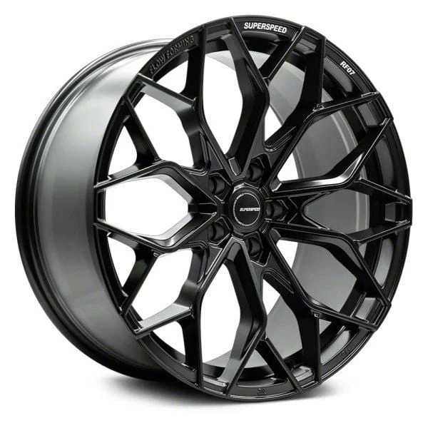 Superspeed Wheels RF07 Matte Black Wheel; Rear Only; 20x11; 25mm Offset (08-23 RWD Challenger, Excluding Widebody)
