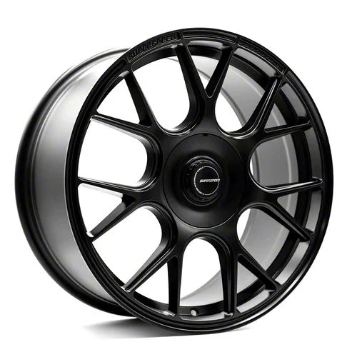 Superspeed Wheels RF01 Progressive Matte Black Wheel; 18x8.5; 45mm Offset (15-23 Mustang GT, EcoBoost, V6)