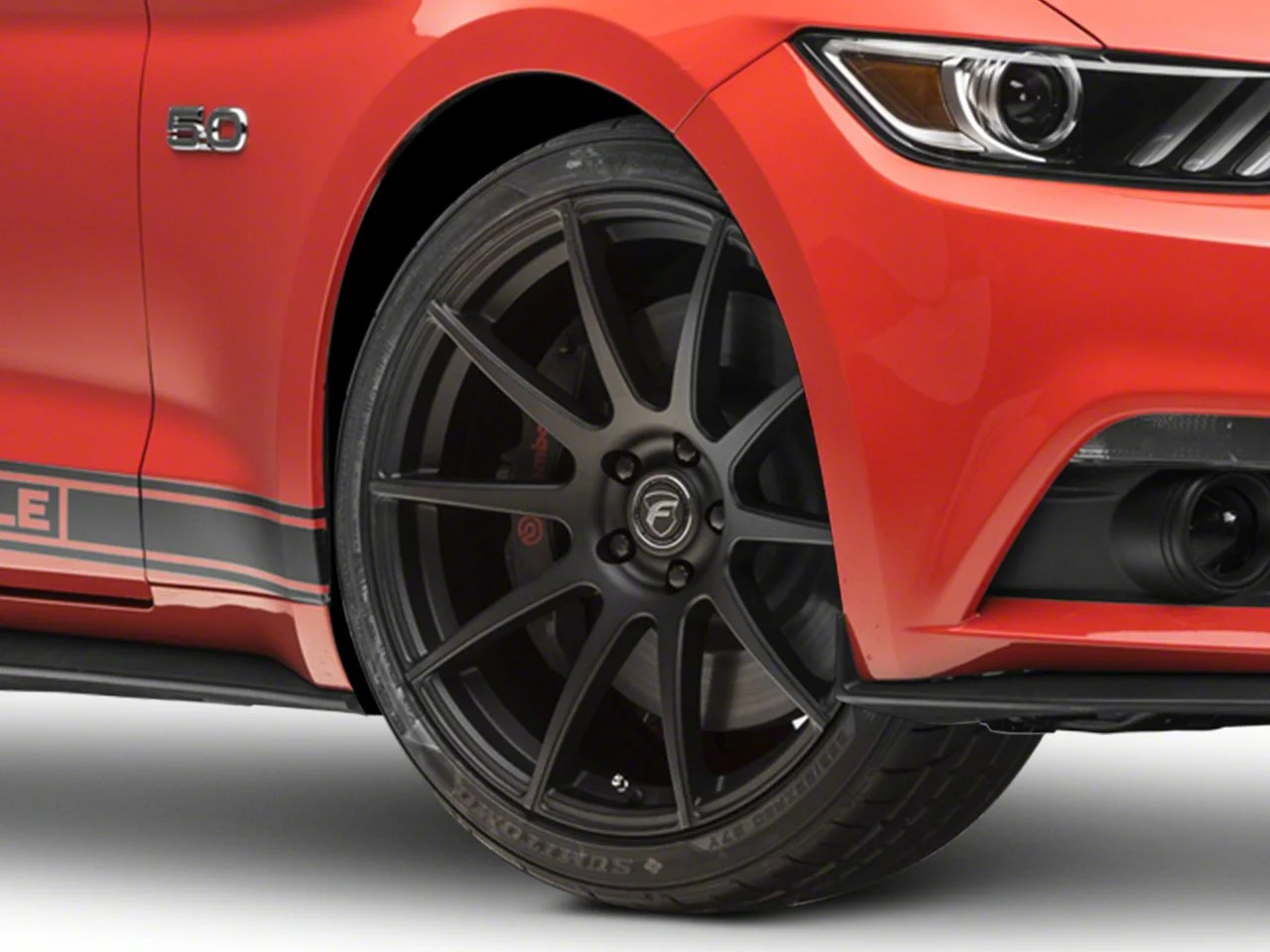 Forgestar CF10 Monoblock Textured Matte Black Wheel; 20x9.5; 29mm Offset (15-23 Mustang GT, EcoBoost, V6)
