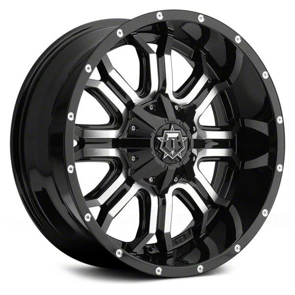 TIS 535MB Gloss Black Machined 6-Lug Wheel; 20x9; -12mm Offset (07-14 Tahoe)