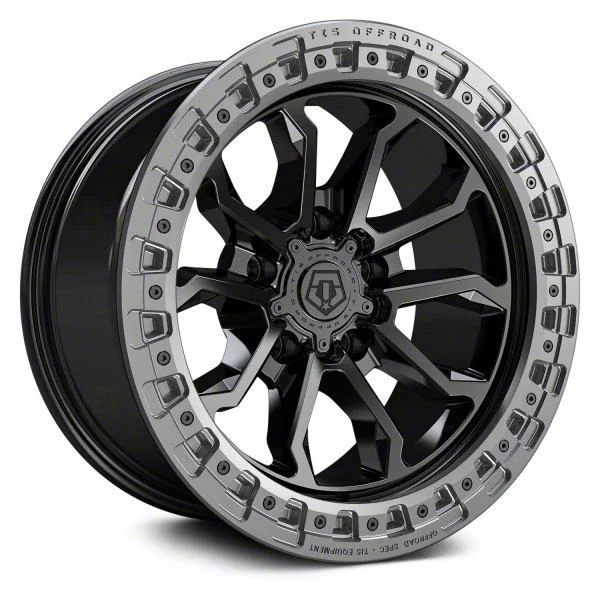 TIS 556BA Satin Black with Satin Anthracite Bead Ring 6-Lug Wheel; 20x10; -19mm Offset (07-14 Tahoe)