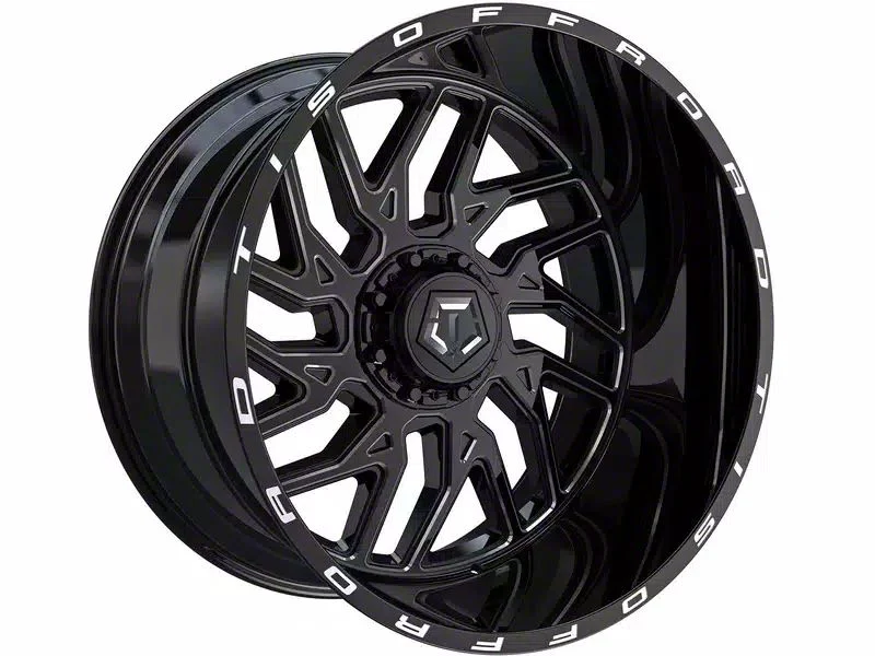 TIS 544BM Gloss Black Milled 6-Lug Wheel; 20x10; -25mm Offset (07-14 Yukon)