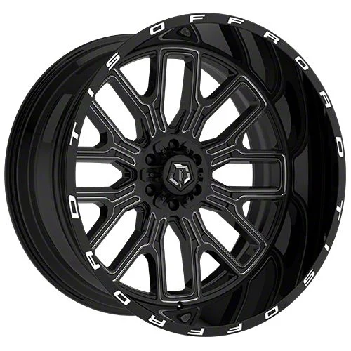 TIS 560BM Gloss Black Milled 8-Lug Wheel; 24x14; -76mm Offset (11-16 F-250 Super Duty)