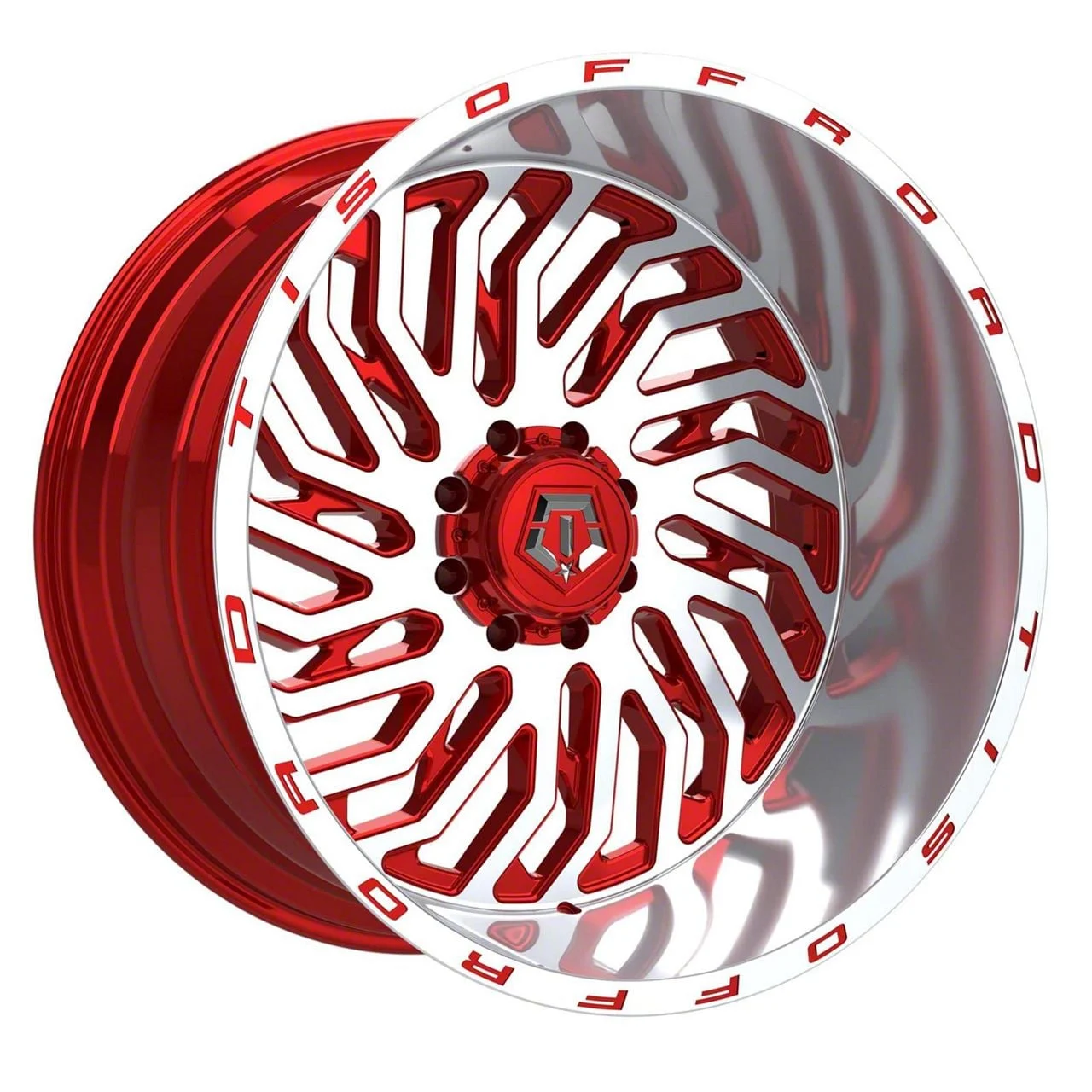 TIS 561MRL Gloss Red Machined 8-Lug Wheel; 22x12; -44mm Offset (11-16 F-250 Super Duty)