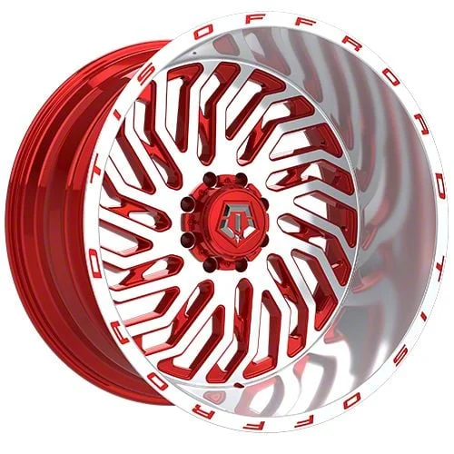 TIS 561MRL Gloss Red Machined 8-Lug Wheel; 24x14; -76mm Offset (11-16 F-250 Super Duty)