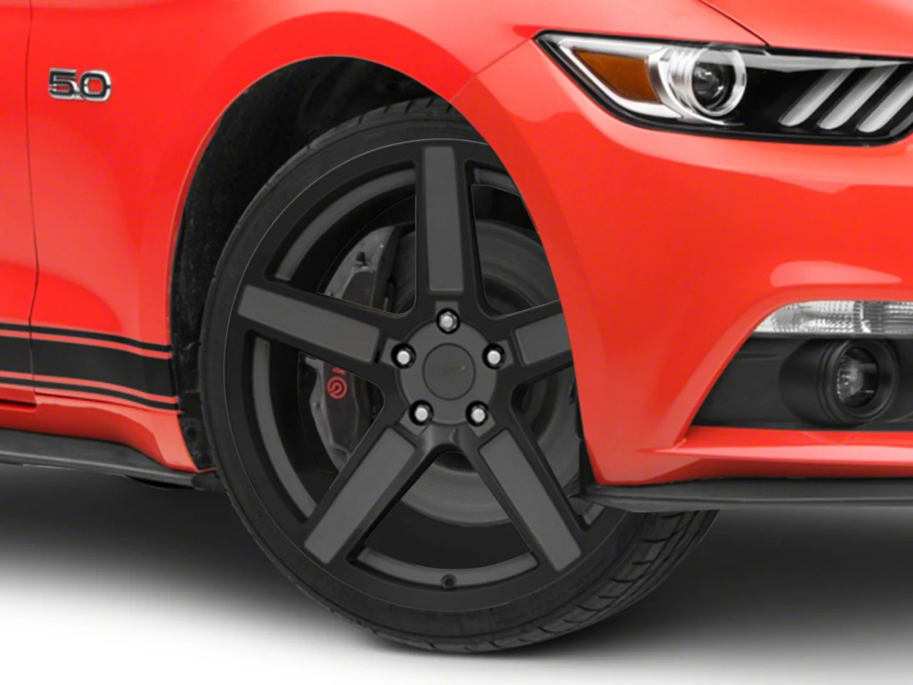 TSW Ascent Matte Gunmetal with Gloss Black Face Wheel; 20x8.5; 40mm Offset (15-23 Mustang EcoBoost w/o Performance Pack, V6)