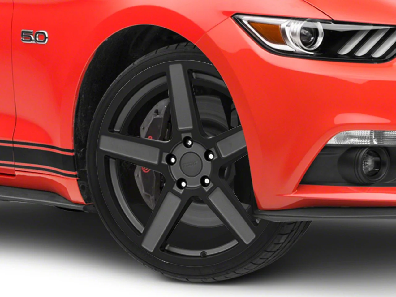 TSW Ascent Matte Gunmetal Wheel; 20x8.5; 30mm Offset (15-23 Mustang GT, EcoBoost, V6)