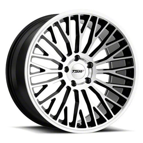 TSW Casino Gloss Black with Mirror Cut Face Wheel; 18x8.5; 40mm Offset (21-26 Mustang Mach-E, Excluding GT)