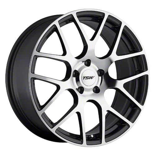 TSW Nurburgring Gunmetal with Mirror Cut Face Wheel; 21x9; 40mm Offset (21-26 Mustang Mach-E)