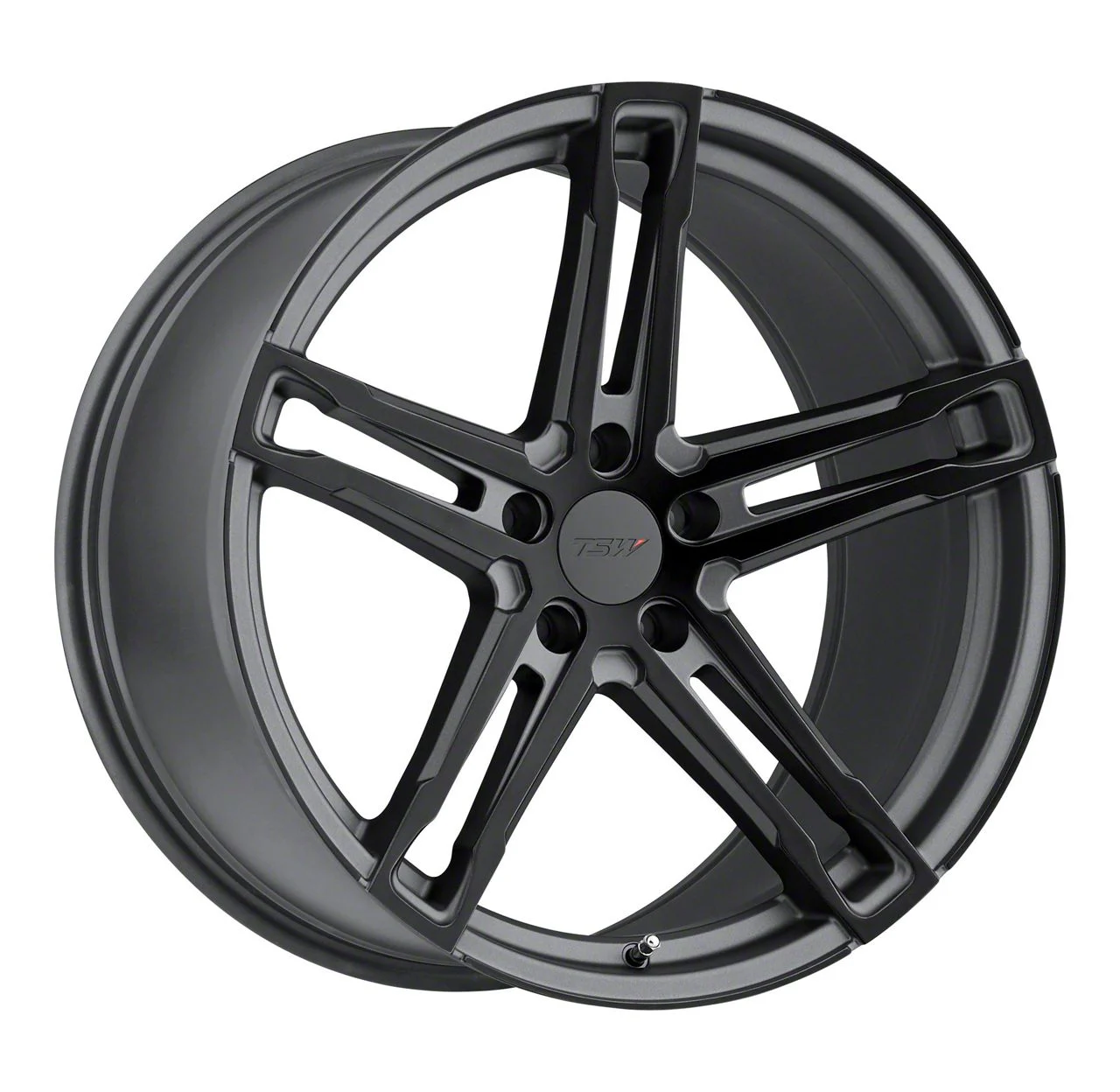 TSW Mechanica Matte Gunmetal with Matte Black Face Wheel; Rear Only; 20x10; 40mm Offset (15-23 Mustang GT, EcoBoost, V6)