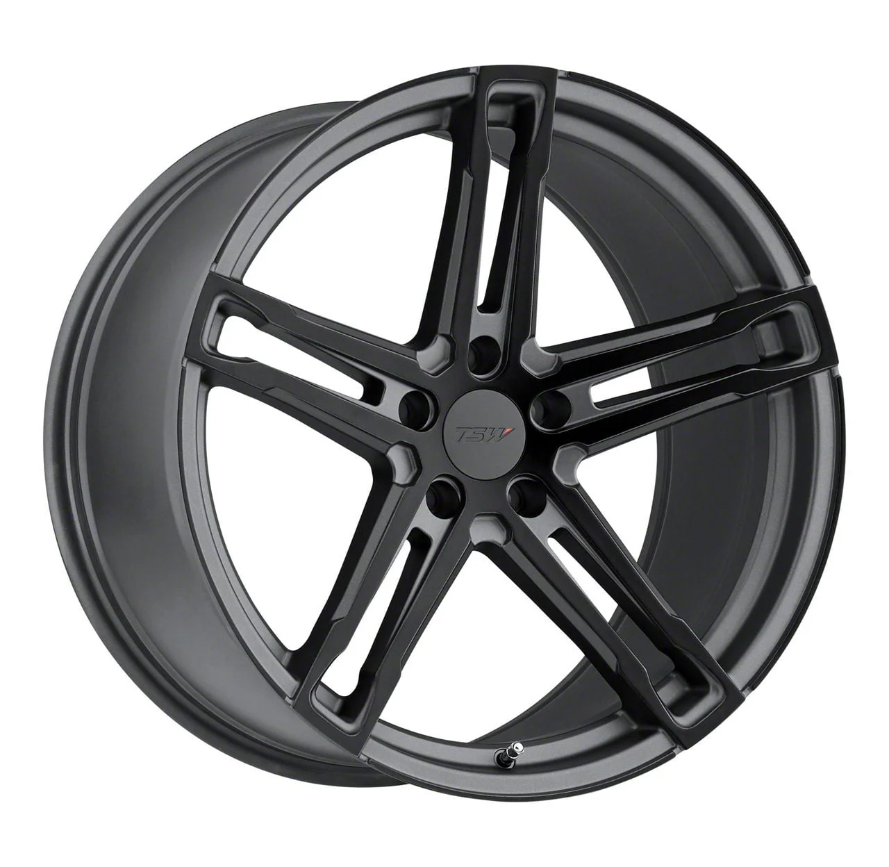 TSW Mechanica Matte Gunmetal with Matte Black Face Wheel; Rear Only; 19x9.5; 39mm Offset (10-14 Mustang)