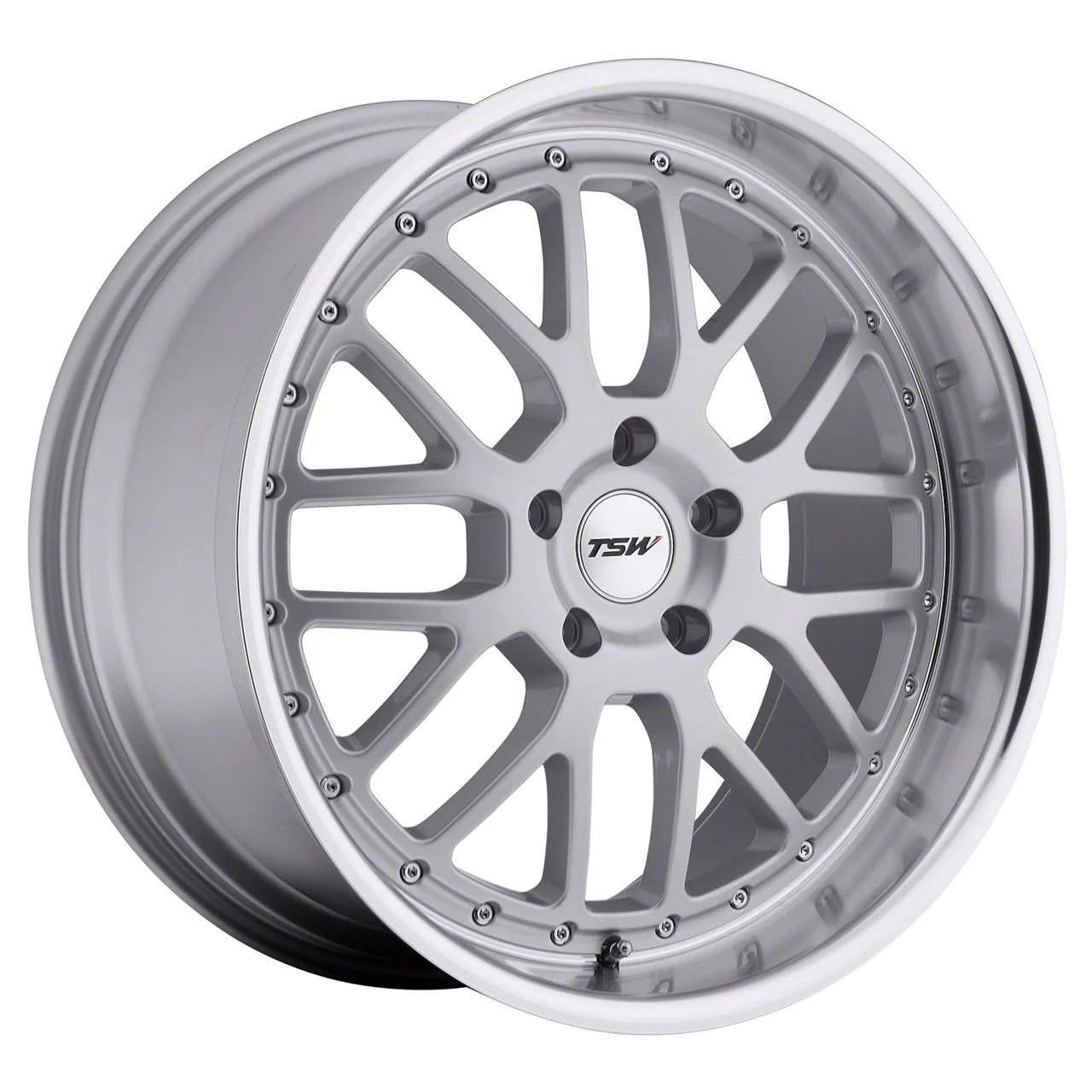 TSW Valencia Silver Wheel; Rear Only; 19x9.5; 40mm Offset (10-14 Mustang)