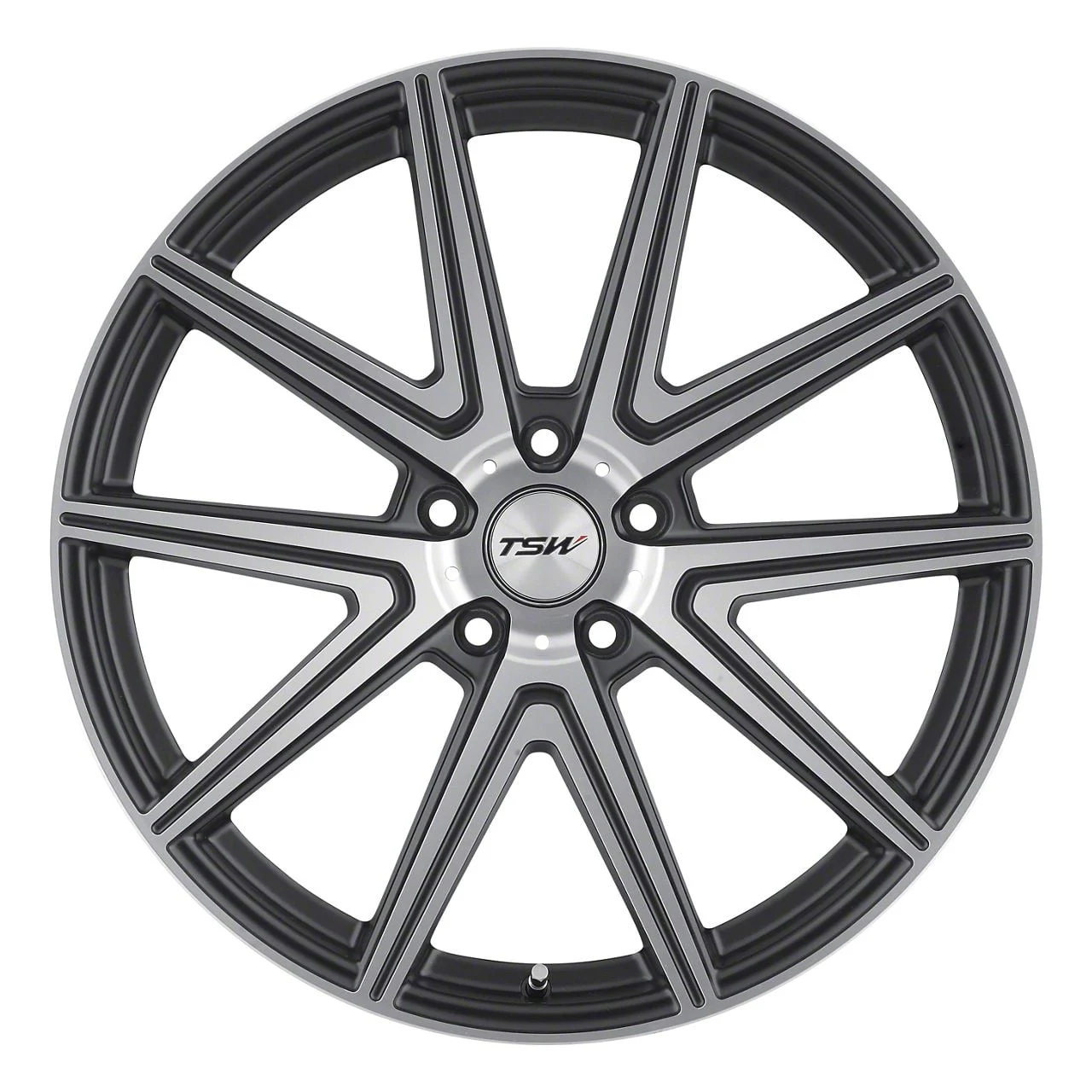 TSW Rouge Gunmetal with Mirror Cut Face Wheel; Rear Only; 19x9.5; 40mm Offset (05-09 Mustang)