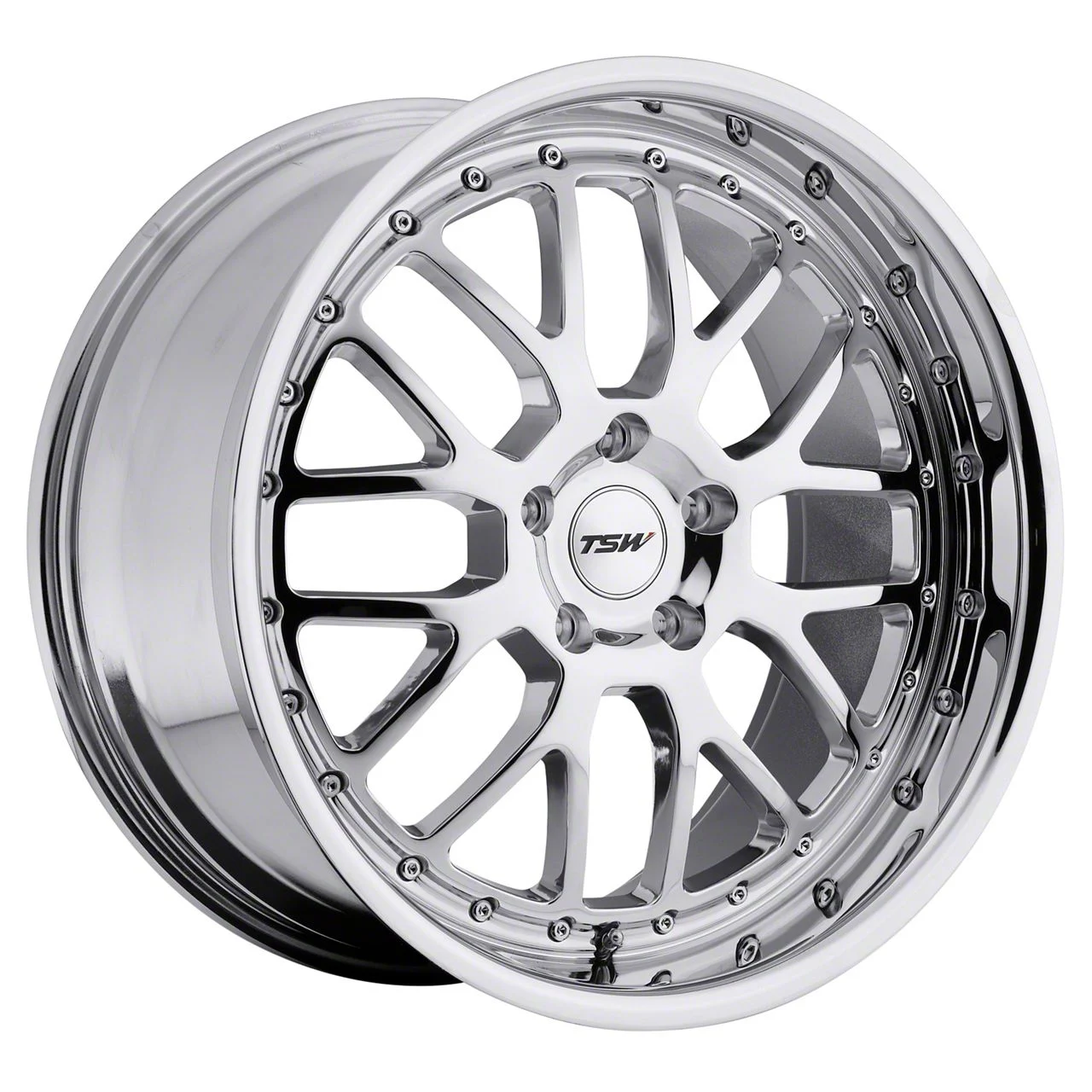TSW Valencia Chrome Wheel; Rear Only; 20x10; 40mm Offset (15-23 Mustang GT, EcoBoost, V6)