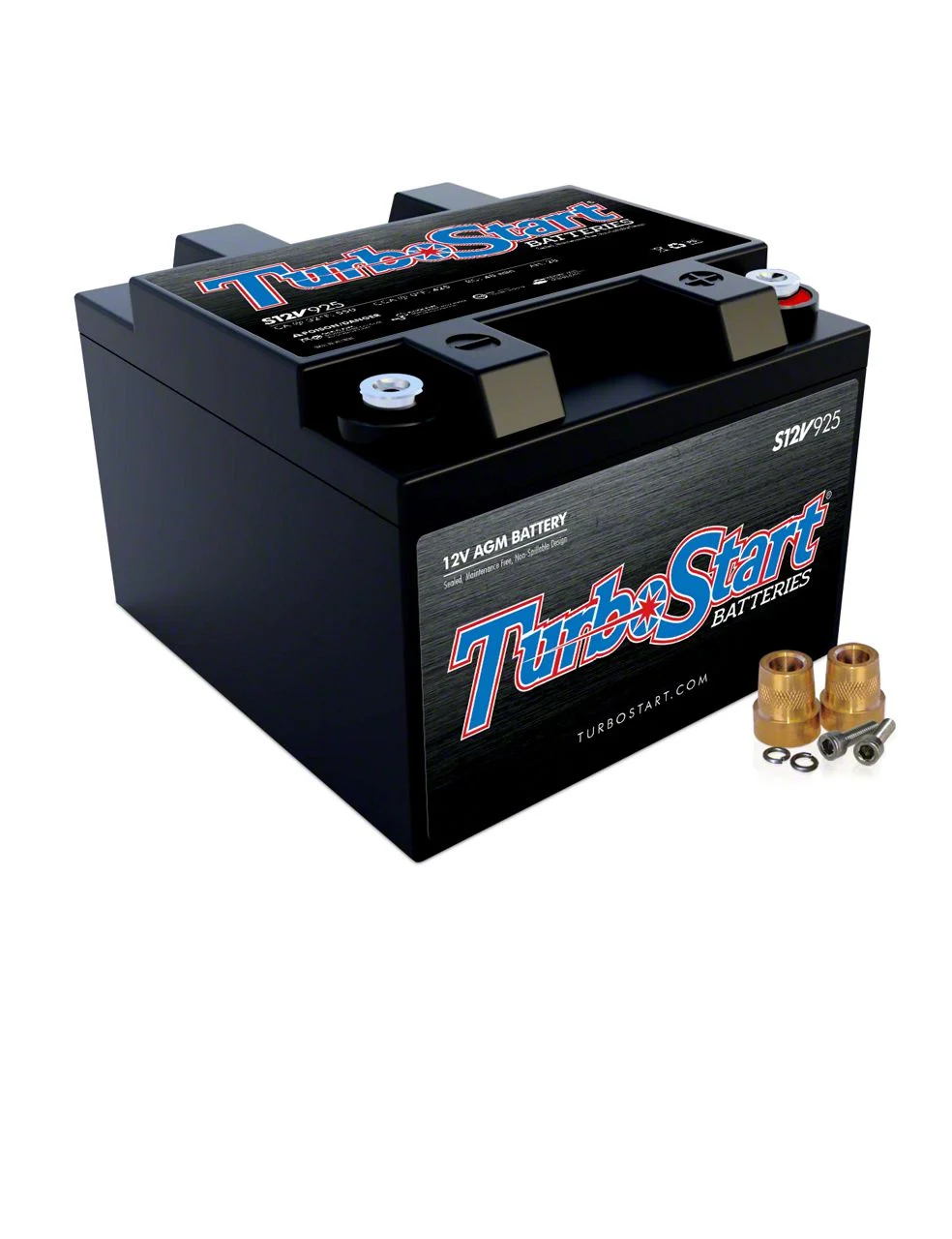 TurboStart AGM Race/Street Battery; 12-Volt (Universal; Some Adaptation May Be Required)