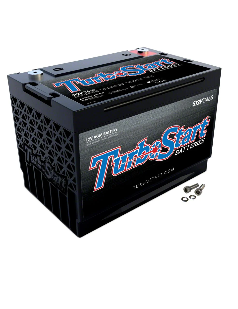 TurboStart AGM Race/Street/Off Road Battery; 12-Volt; Group 34 (Universal; Some Adaptation May Be Required)