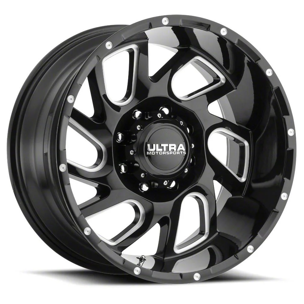 Ultra Wheels Carnage Gloss Black Milled 6-Lug Wheel; 20x9; 18mm Offset (07-14 Yukon)