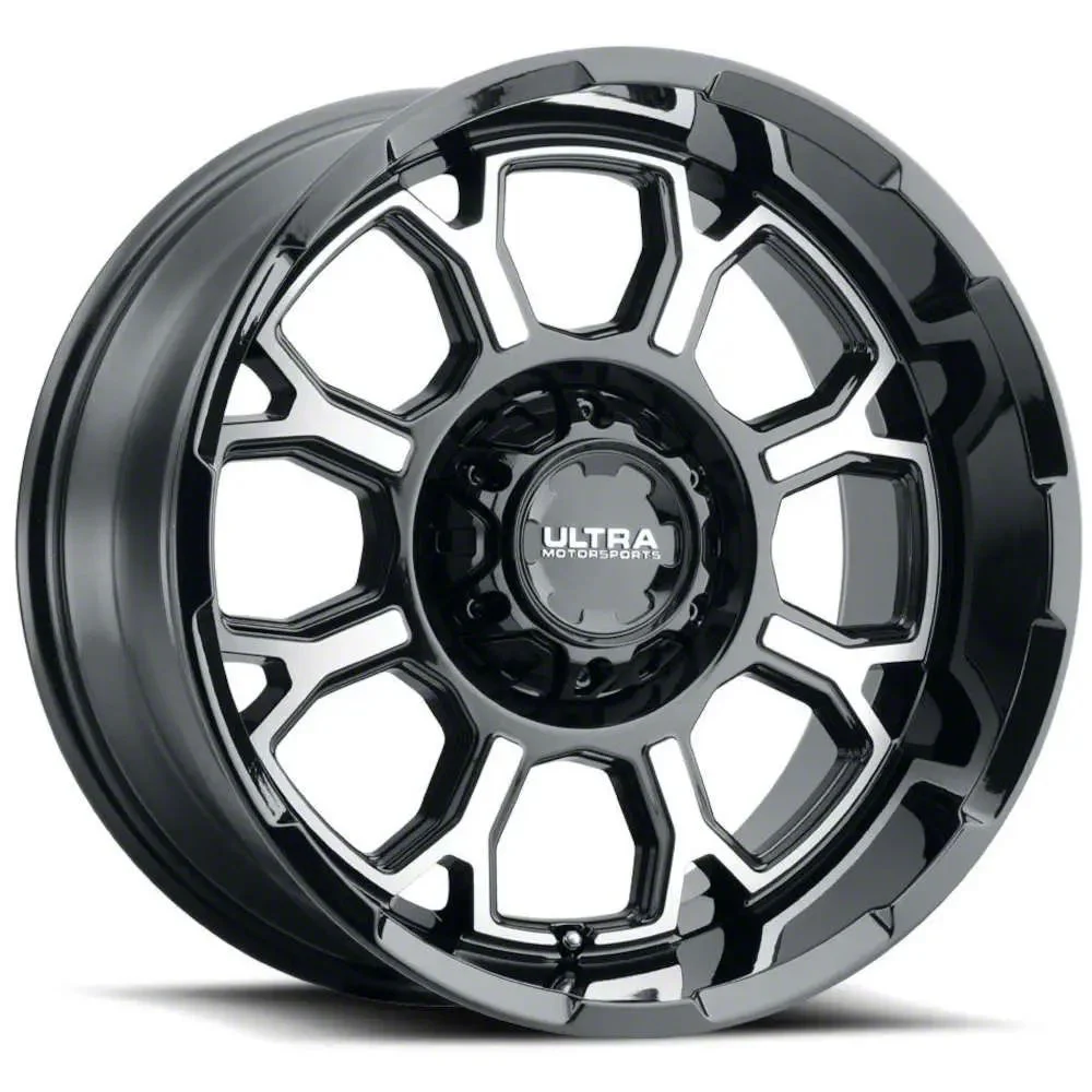 Ultra Wheels Commander Gloss Black Machined 6-Lug Wheel; 18x9; 1mm Offset (07-14 Yukon)