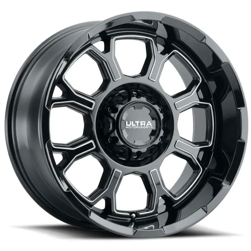 Ultra Wheels Commander Gloss Black Milled 6-Lug Wheel; 20x10; -19mm Offset (07-14 Yukon)