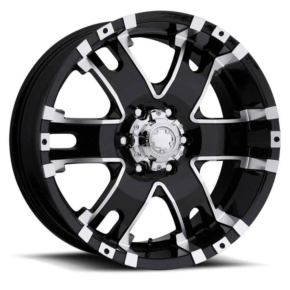 Ultra Wheels Baron Gloss Black with Diamond Cut Accents 8-Lug Wheel; 17x9; 12mm Offset (11-16 F-250 Super Duty)