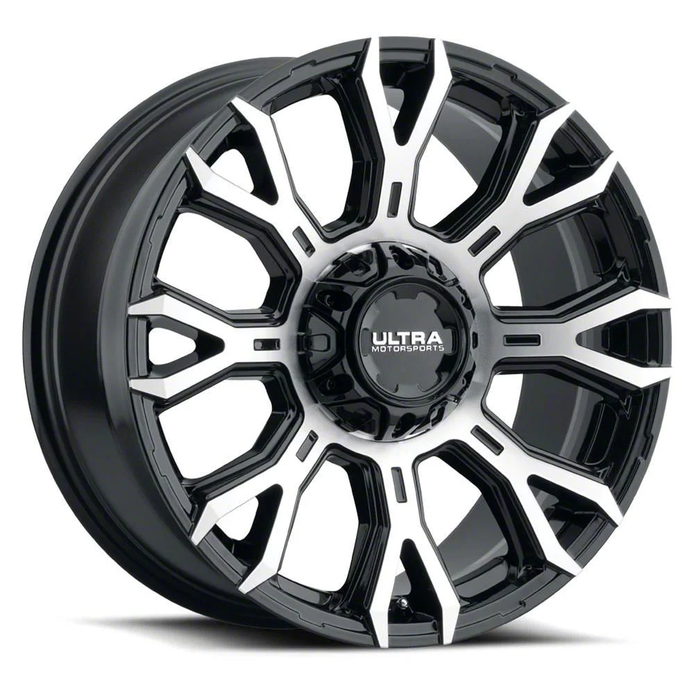 Ultra Wheels Scorpion Gloss Black with Diamond Cut Face 8-Lug Wheel; 20x10; -25mm Offset (11-16 F-250 Super Duty)