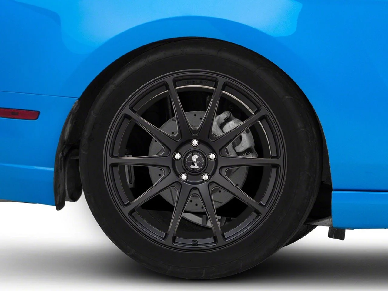 Shelby Style SB203 Satin Black Wheel; Rear Only; 20x10.5; 45mm Offset (10-14 Mustang)
